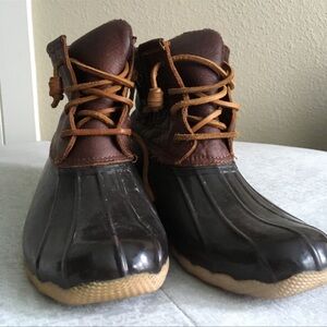 Sperry topsider leather and rubber boots size 8.5